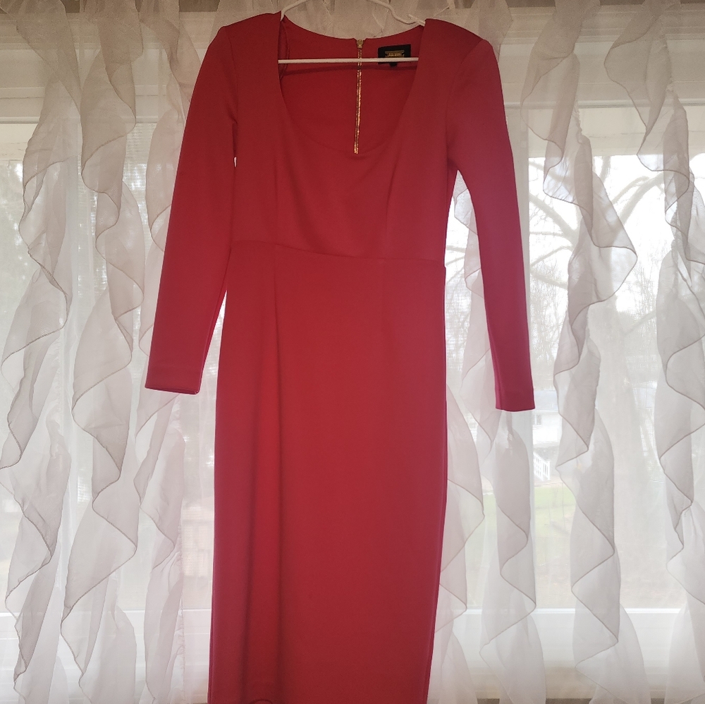 Hot pink sheath dress